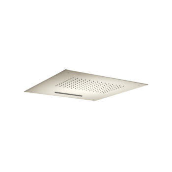 Isenberg 20" Stainless Steel Flush Mount Rainhead With Cascade Waterfall In Matte Black - Image 2