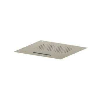 Isenberg 20" Stainless Steel Flush Mount Rainhead With Cascade Waterfall In Matte Black - Image 16