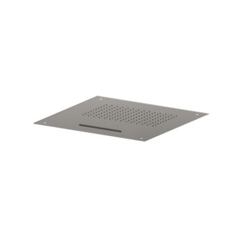 Isenberg 20" Stainless Steel Flush Mount Rainhead With Cascade Waterfall In Matte Black - Image 5