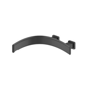 Isenberg Wall Mount Faucet Spout – Left Facing Curvature In Matte Black