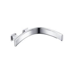 Isenberg Wall Mount Faucet Spout – Right Facing Curvature In Chrome