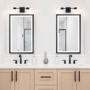 Calisto 40x24 Illuminated Vanity Mirror - Black - Image 2