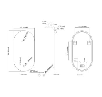 Cassiopeia 20x39 Pill Illuminated Vanity Mirror - Image 3