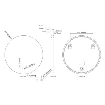 Cassiopeia 32x32 Round Illuminated Vanity Mirror - Image 6