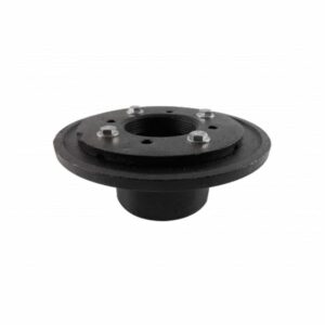 QM Cast Iron Flange Drain 2″ throat, 2″ No Hub outlet