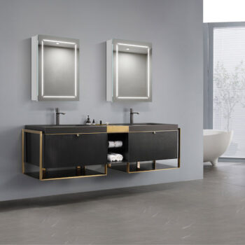 Cosmo 32x24 I Conductive Hinge Powered Illuminated Cabinet Vanity Mirror - Image 2