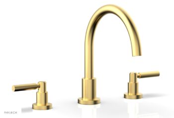 Phylrich BASIC Deck Tub Set - Lever Handles D1130C - Burnished Gold