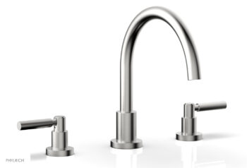 Phylrich BASIC Deck Tub Set - Lever Handles D1130C - Satin Chrome