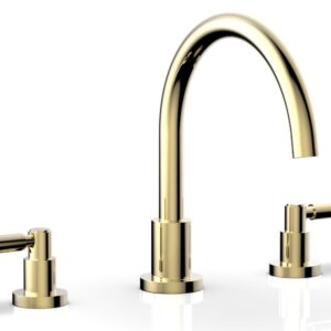 Phylrich BASIC Deck Tub Set – Lever Handles D1130C – Polished Brass Uncoated