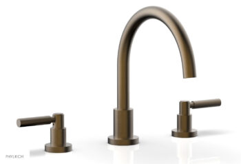 Phylrich BASIC Deck Tub Set - Lever Handles D1130C - Old English Brass