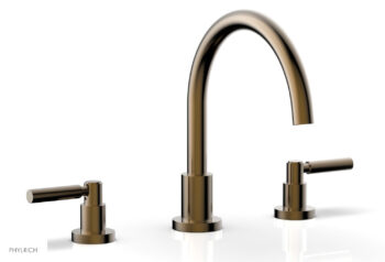 Phylrich BASIC Deck Tub Set - Lever Handles D1130C - Antique Brass