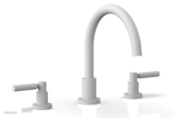 Phylrich BASIC Deck Tub Set - Lever Handles D1130C - Satin White