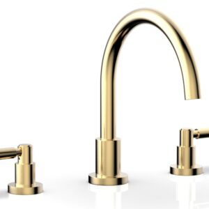 Phylrich BASIC Deck Tub Set – Lever Handles D1130C – Satin Brass