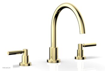 Phylrich BASIC Deck Tub Set - Lever Handles D1130C - Polished Brass