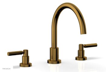 Phylrich BASIC Deck Tub Set - Lever Handles D1130C - French Brass