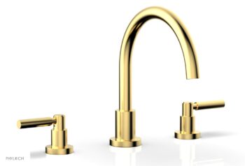 Phylrich BASIC Deck Tub Set - Lever Handles D1130C - Satin Gold