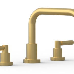Phylrich BASIC Deck Tub Set – Lever Handles D1132D – Burnished Gold
