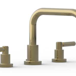 Phylrich BASIC Deck Tub Set – Lever Handles D1132D – Polished Brass Uncoated