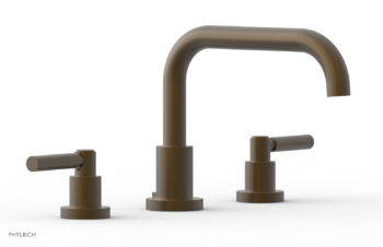 Phylrich BASIC Deck Tub Set - Lever Handles D1132D - Old English Brass