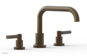 Phylrich BASIC Deck Tub Set - Lever Handles D1132D - Antique Brass