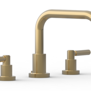 Phylrich BASIC Deck Tub Set – Lever Handles D1132D – Satin Brass