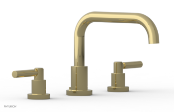 Phylrich BASIC Deck Tub Set - Lever Handles D1132D - Polished Brass