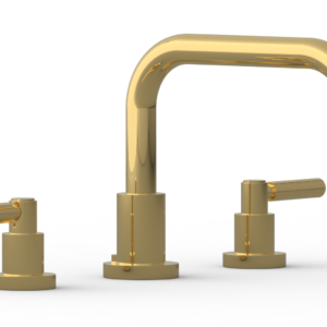 Phylrich BASIC Deck Tub Set – Lever Handles D1132D – Polished Gold