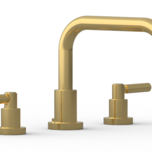 Phylrich BASIC Deck Tub Set – Lever Handles D1132D – Satin Gold