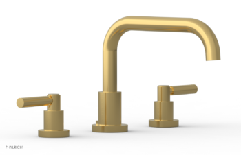 Phylrich BASIC Deck Tub Set - Lever Handles D1132D - Satin Gold