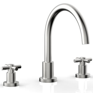 Phylrich BASIC Deck Tub Set – Tubular Cross Handles D1134C – Satin Chrome