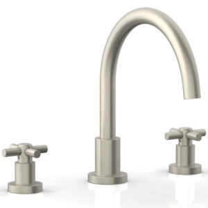 Phylrich BASIC Deck Tub Set – Tubular Cross Handles D1134C – Burnished Nickel