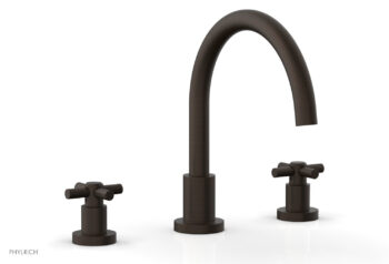 Phylrich BASIC Deck Tub Set - Tubular Cross Handles D1134C - Antique Bronze