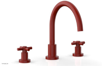 Phylrich BASIC Deck Tub Set - Tubular Cross Handles D1134C - Red