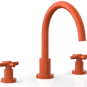 Phylrich BASIC Deck Tub Set – Tubular Cross Handles D1134C – Orange