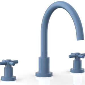 Phylrich BASIC Deck Tub Set – Tubular Cross Handles D1134C – Light Blue