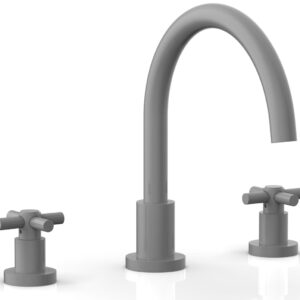Phylrich BASIC Deck Tub Set – Tubular Cross Handles D1134C – Grey