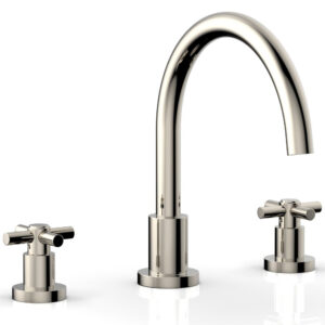 Phylrich BASIC Deck Tub Set – Tubular Cross Handles D1134C – Polished Nickel