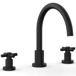 Phylrich BASIC Deck Tub Set – Tubular Cross Handles D1134C – Matte Black