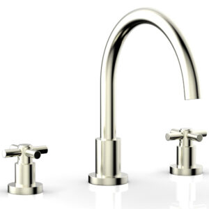 Phylrich BASIC Deck Tub Set – Tubular Cross Handles D1134C – Satin Nickel