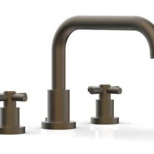 Phylrich BASIC Deck Tub Set – Tubular Cross Handles D1136D – Architectural Bronze