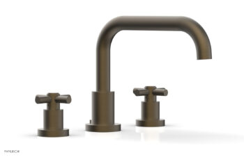 Phylrich BASIC Deck Tub Set - Tubular Cross Handles D1136D - Architectural Bronze