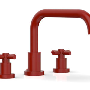 Phylrich BASIC Deck Tub Set – Tubular Cross Handles D1136D – Red