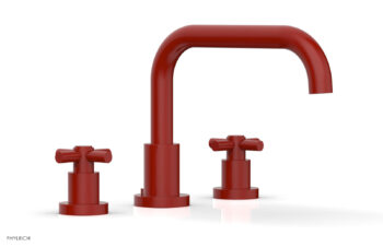 Phylrich BASIC Deck Tub Set - Tubular Cross Handles D1136D - Red