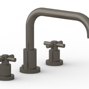 Phylrich BASIC Deck Tub Set – Tubular Cross Handles D1136D – Pewter