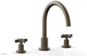Phylrich BASIC Deck Tub Set - Blade Cross Handles D1137C - Architectural Bronze
