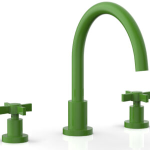 Phylrich BASIC Deck Tub Set – Blade Cross Handles D1137C – Green