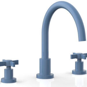 Phylrich BASIC Deck Tub Set – Blade Cross Handles D1137C – Light Blue