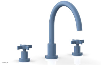 Phylrich BASIC Deck Tub Set - Blade Cross Handles D1137C - Light Blue