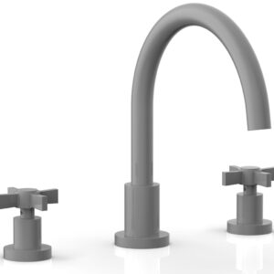 Phylrich BASIC Deck Tub Set – Blade Cross Handles D1137C – Grey