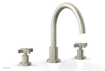 Phylrich BASIC Deck Tub Set - Blade Cross Handles D1137C - Burnished Nickel